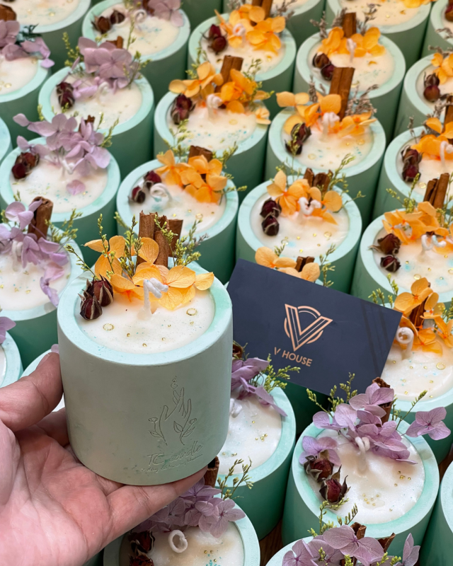 [TC CANDLE] CỐC NẾN THƠM 150GRAM CÓ TRANG TRÍ