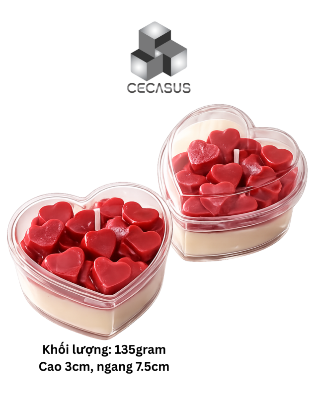 [VALENTINE] QUÀ TẶNG HỘP NẾN TRÁI TIM 130GRAM MẪU 02